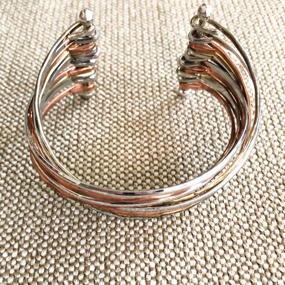 Tri-Tone Bangle Cuff - Picture 3 of 7